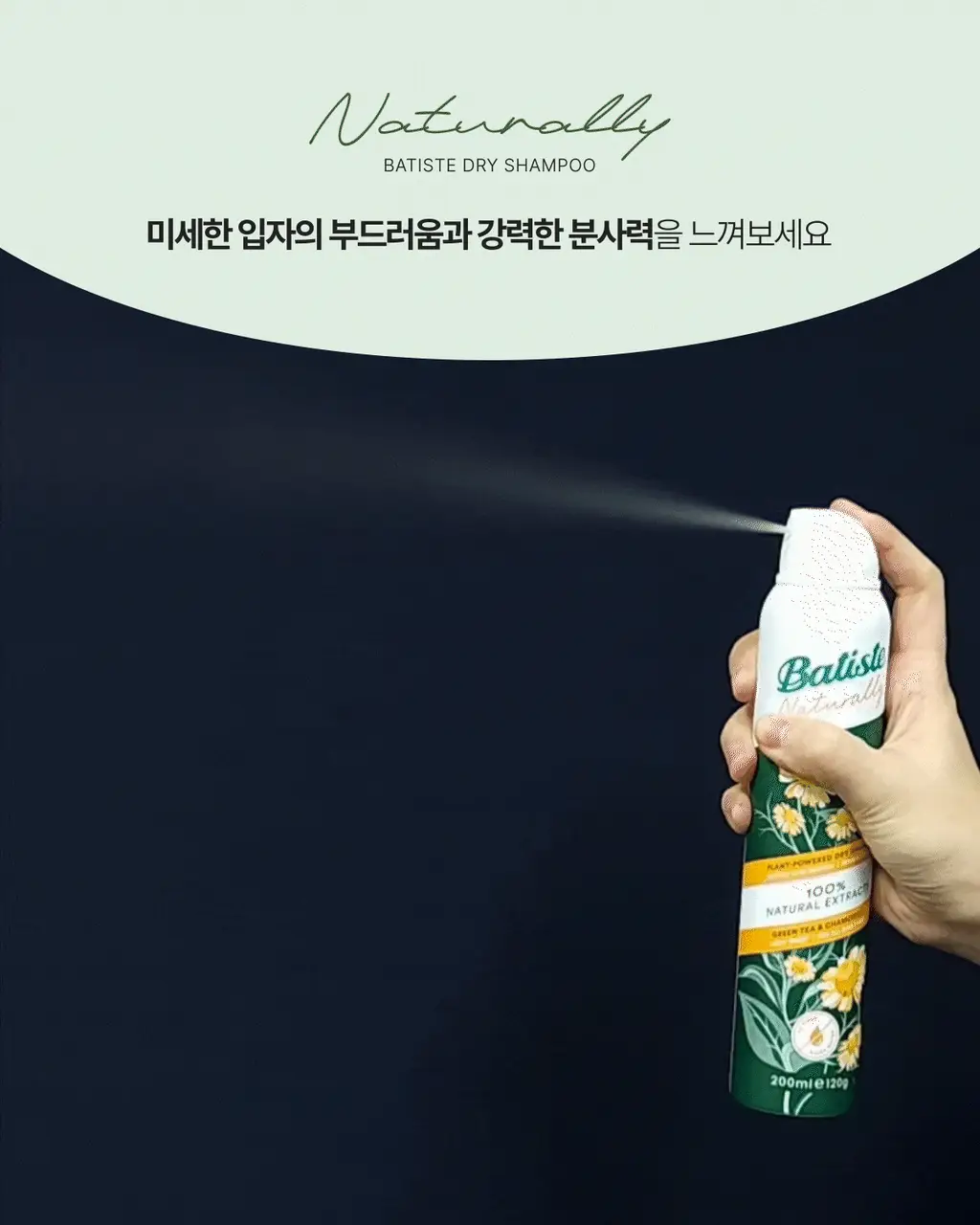 [온라인 단독 기획세트] 바티스트 드라이샴푸 네추럴리 그린티&캐모마일 200ml 기획 (+오리지널 50ml 증정) 상세페이지 22
